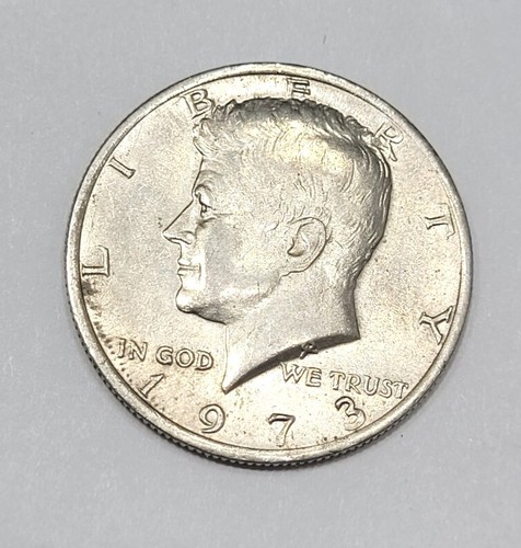 1973 Kennedy Half Dollar Off-Center, Double Die Obverse And Reverse. - Afbeelding 1 van 18