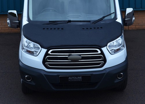 Black Front Bonnet Bra / Protector To Fit Ford Transit (2014+) - Picture 2 of 5