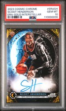 2023 TOPPS COSMIC CHROME SCOOT HENDERSON GOLD INTERSTELLER AUTOGRAPH /50 PSA 10