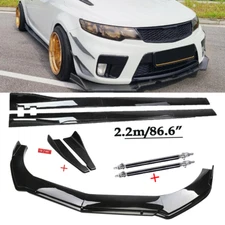 Front Bumper Lip Spoiler Chin Splitter For Kia Forte Koup 2010-2017 Gloss Black