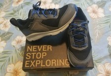 BOYS North Face Junior Hedgehog Hiker II Shoes- US 2- Zinc Grey/TNF Black