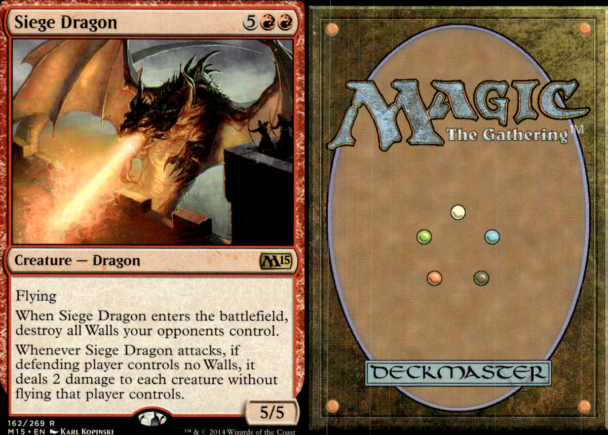 Siege Dragon 2x FOIL MTG M15 Core Set Rare MINT red Siege Dragon 2x FOIL MTG M15 Core Set Rare MINT red