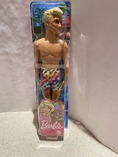 Mattel Barbie Ken Beach Doll with Los Angeles Swim Shorts Blonde Hair NIB