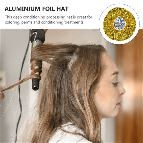 5 Pcs Heat Shield Frosting Caps for Highlighting Hair Aluminum Hat - Picture 6 of 12