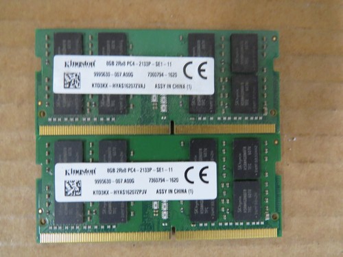 16 GB (2X8gb) KTD3KX-HYAS16207ZPJV OEM KINGSTON LAPTOP RAM PC4-2133P-SE1-11 - Picture 1 of 4