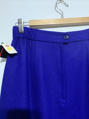NEW W/Tag KORET Skirt Cobalt Blue 100% Wool Lined Women 12 (check Measurements) - Picture 6 of 10