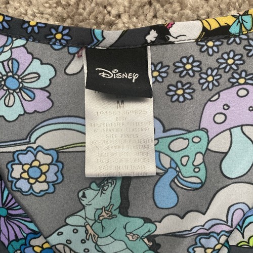 Disney Alice In Wonderland Scrub Top Size Medium - Picture 7 of 24