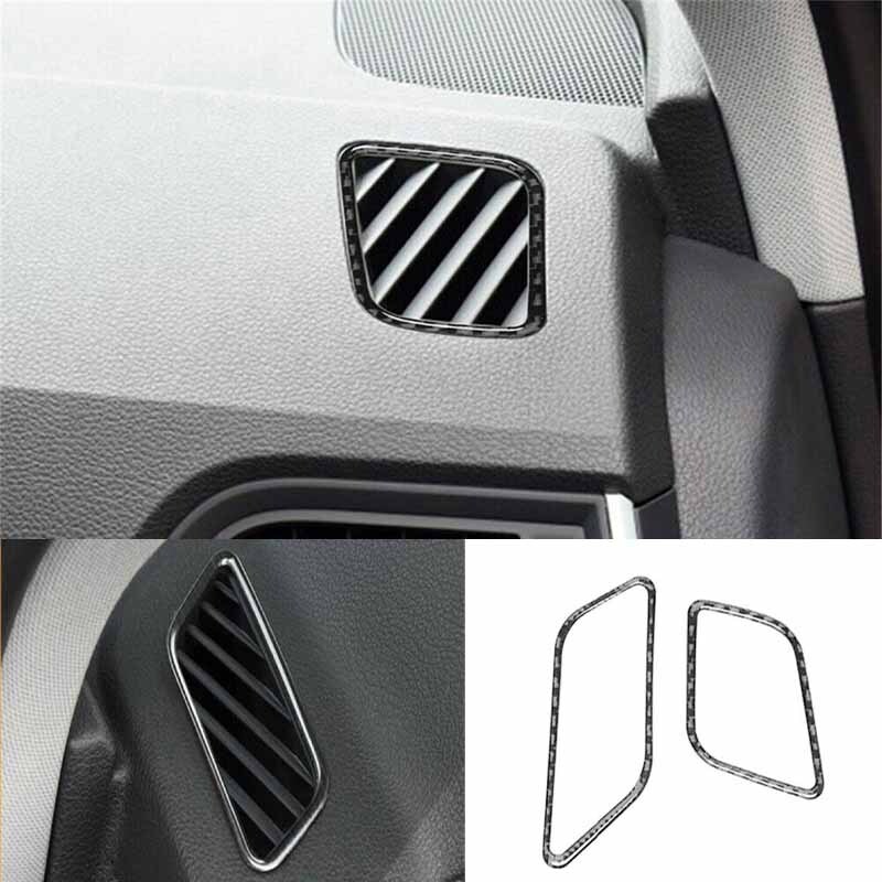 Carbon Fiber Interior Dashboard Air Vent Outlet For Audi Q5 18-21 2x Cover Trim