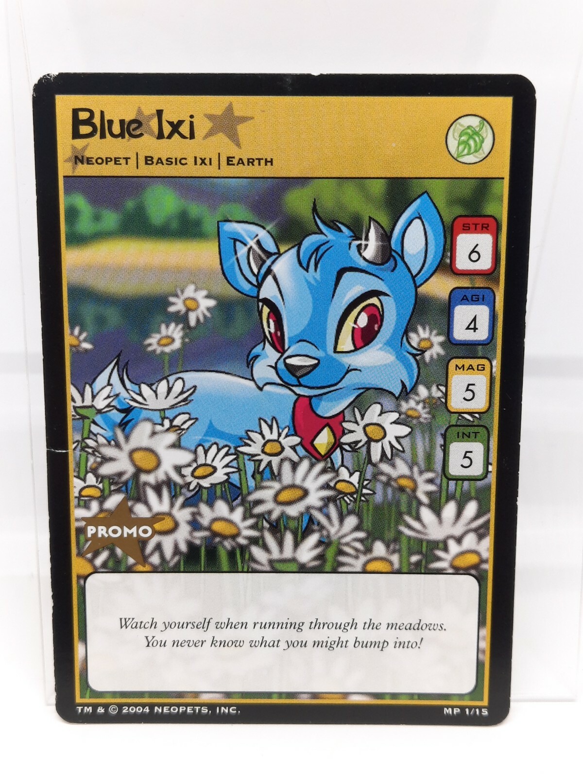 Vintage 2004 Neopets Blue Ixi Trading Card Basic MP 1/15 Collectible