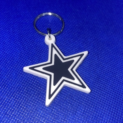 Dallas Cowboys NFL Soft Keychain Key Chain Souvenir | White & Navy Blue - Picture 3 of 6