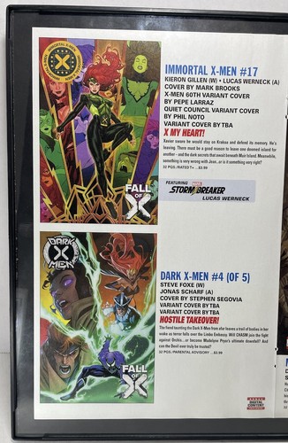 MCU Immortal & Dark X-Men w/ Moon Knight Comic Wall Art Framed 11”x 14” - Picture 3 of 4
