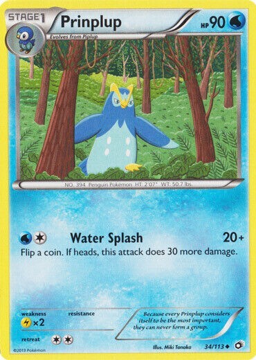 Prinplup 34/113 Legendary Treasures Uncommon Light Play Pokemon DNA GAMES