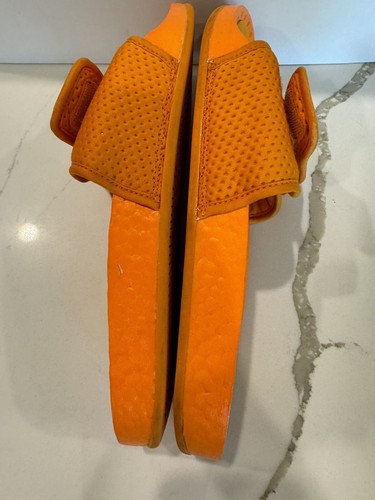 Adidas Original Pharell Chancletas HU Boost Slides Orange Size 9 - Picture 6 of 9