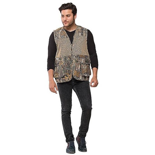 Saddlers Hunting Camouflage Jacket Vest Short - Brown - Picture 1 of 4