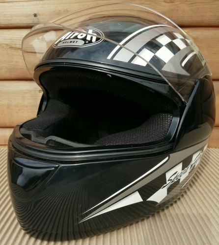 Casco de Motocicleta Airoh XS 53-54 Velocidad Fuego Blanco A Cuadros Estilo Bandera - Imagen 8 de 12