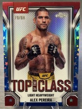 🔥ALEX PEREIRA 2025 Topps Chrome UFC Red White & Blue Top Of The Class /88!!!🔥