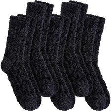 Women Fuzzy Fluffy Slipper Socks Cozy Winter Warm Soft Microfiber Plush Home