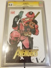 The Avengers #1 Partial Sketch Cover SS Bong Dazo CGC 9.8 DEADPOOL Art   RARE