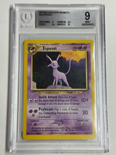 Espeon (Unlimited) graded BGS 9 for sale on eBay