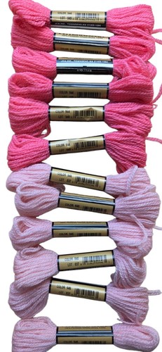 Paternayan Persian Yarn Lot Of 42 Skeins Pink Cranberry 3 Ply Wool Needlepoint - Picture 4 of 6