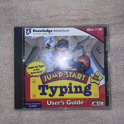Jump Start Typing For Kids Cd Rom 1997 Knowledge Adventure User Guide Vintage - Afbeelding 2 van 5