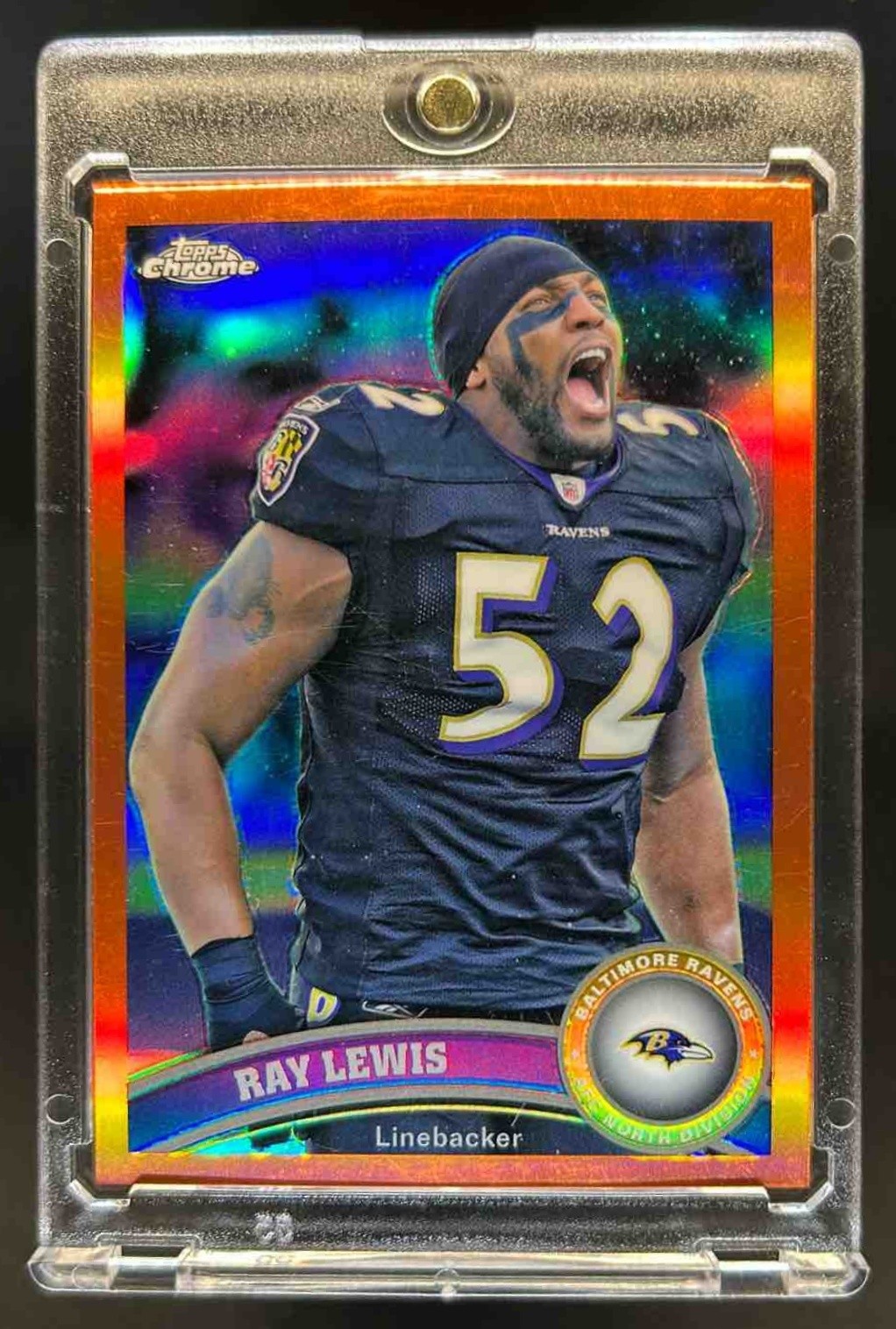 2011 Topps Chrome Ray Lewis Orange Refractor #2 Ravens
