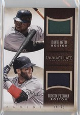 2014 Panini Immaculate Dual Players 8/49 David Ortiz Dustin Pedroia #8 HOF 2o2