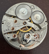 VINTAGE 16 SIZE WALTHAM P.S. BARTLETT POCKET WATCH MOVEMENT M 1908 KEEPING TIME