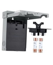 Fused 60 Amp AC Disconnect Box Outdoor, 60 Amp Fused Fuse Included