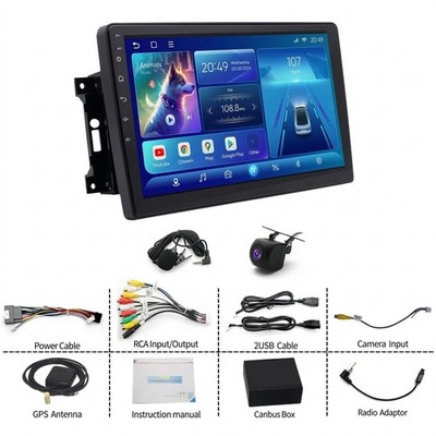 CarPlay GPS Car Stereo Radio Android13 For 2006-2008 Dodge Ram 1500/2500/3500
