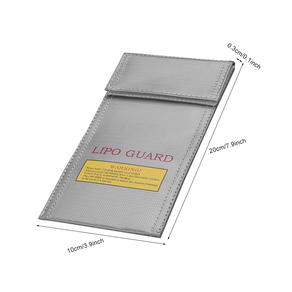 .Lipo Safe Bag Fireproof Explosion-proof Battery Guard Bag Pouch For Charge &