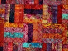 Homemade Quilt  52" x  67"       Rail Fence  pattern  Modern BATIKS  — photo 5