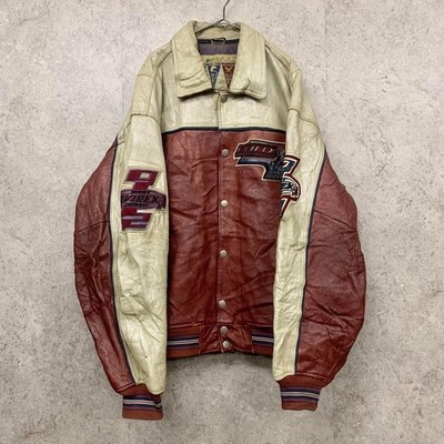 ジャケット・アウター Avirex Leather Embroidery Jacket AVIREX 1990's Vintage Double sided Embroidery Leather Jacket XXL