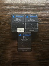 Sony Playstation 2 PS2 Official MagicGate 8mb Memory Card Genuine Lot Of 3