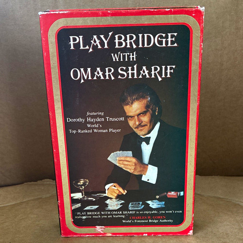 Play Bridge with Omar Sharif VHS (1987) Videoworks Clamshell NTSC