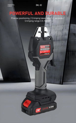 Alicates hidráulicos eléctricos herramienta de prensado tubular desnudo preaislado DML50 - Imagen 7 de 20