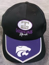 Wildcats Kansas State Baseball Cap Hook  Loop Cat Hat Black Purple Sports