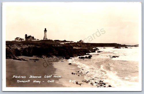 JH11/ Piedras Blancas California RPPC Postcard c1930 Lighthouse Roosevelt 97 - Picture 1 of 4