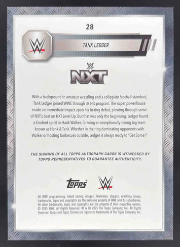 Autógrafos cromados WWE 2025 Topps cromados negros #CLA-LG tanque contable automático/10 - Imagen 2 de 2