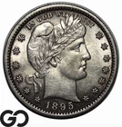 1895 Barber Quarter, Nice Luster, Choice BU++/Near Gem Beauty!