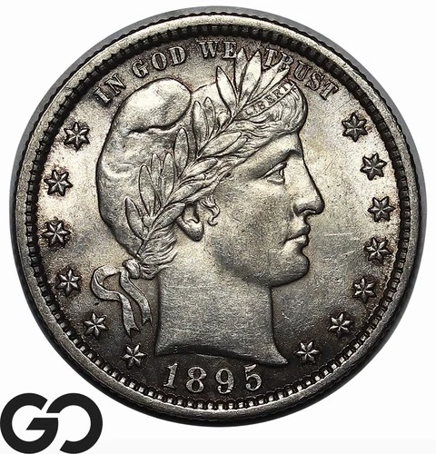 1895 Barber Quarter, Nice Luster, Choice BU++/Near Gem Beauty!