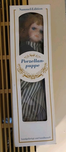 Künstlerpuppe Vintage Porzelan Puppe Handgefertigt Sammlerstück Rarität - Bild 1 von 4