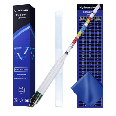 Triple Scale Hydrometer ABV Brix Specific Gravity Tester Wine Beer Mead