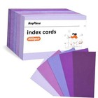 300 Count Index Cards 3 x 5 Inch, Purple Flash Cards for Studying, Cute purple