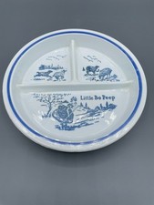 Vitrock vtg milkglass baby dish plate bowl Little Bo Peep