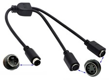 S-Video Y Splitter Cable for Electronic Adapter, 11Inch, Black
