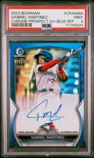 GABRIEL MARTINEZ 2023 Bowman Chrome Autographs Blue Refractor 026/150 PSA 9 Mint