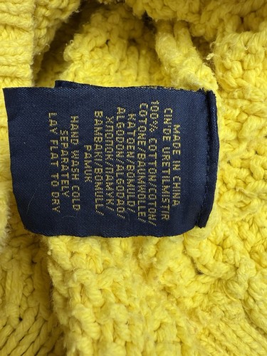Jersey Polo Ralph Lauren amarillo tejido con cable de algodón talla L - Imagen 13 de 13