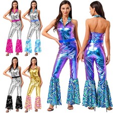 Women Bodysuit Rave Jumpsuit Adult Rompers Disco Clubwear Dance Outfits Cosplay