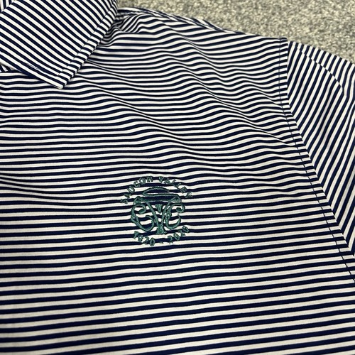 Draddy Sport Saucon Valley Country Club Poloshirt Herren Größe Small blau gestreift - Bild 3 von 11